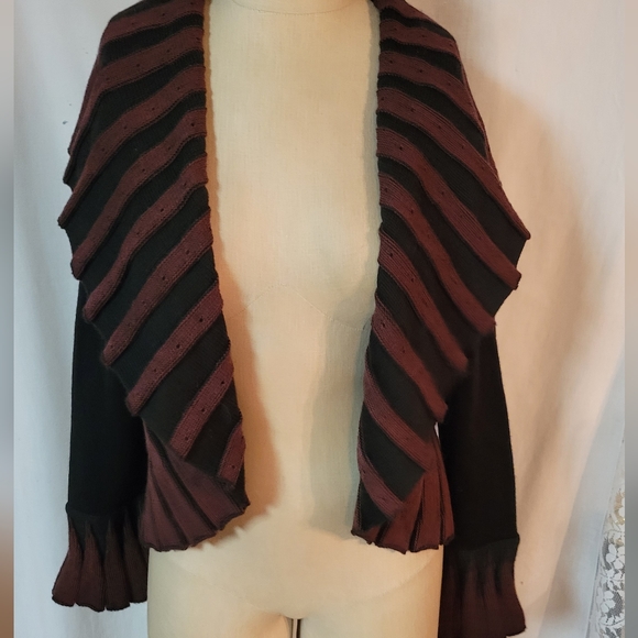 ANGEL DESIGN BY SABRI OZEL SHAWL COLLAR CARDIGAN SWEATER JACKET SMAL EUC - Picture 9 of 15